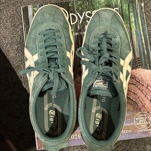 Onitsuka Tiger by Asics Men's Teal and White Sneakers 9.5